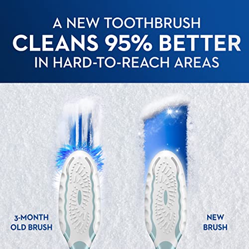 Oral-B CrossAction Medium Toothbrushes Pack of 2 - All-in-One Plaque Removal