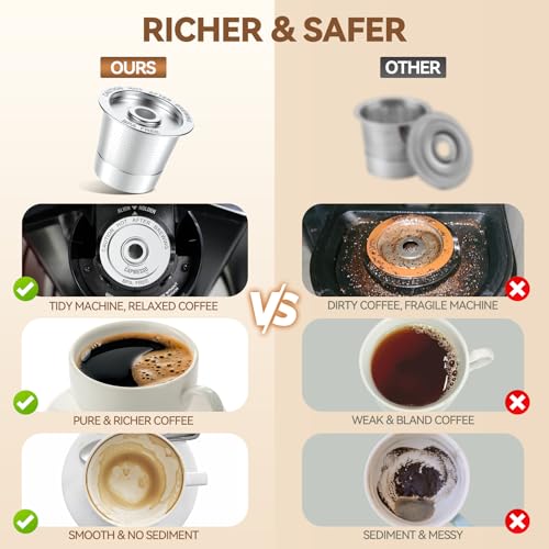 CAPMESSO Reusable K Cups for Keurig 1.0 - Stainless Steel Coffee Pods (2 Pack)