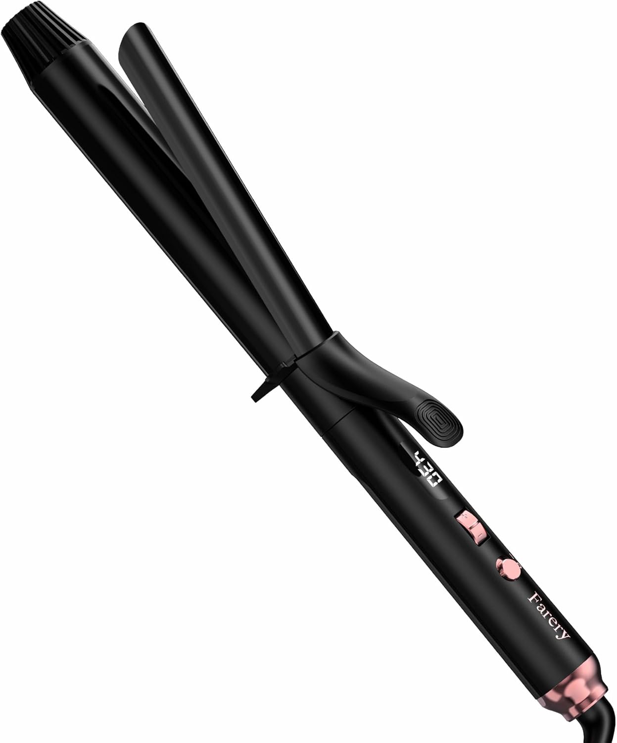 Farery Long Barrel Curling Iron - 1.25 Inch for Long Hair, Argan Oil Infused, 11 Adjustable Temps | Includes Clips & Silicone Pad
