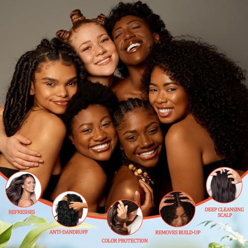 Goiple 2 in 1 Apple Cider Vinegar Shampoo & Conditioner - 12.45 FLOZ - Sulfate Free for Curly Hair, Dreadlocks, and Braids