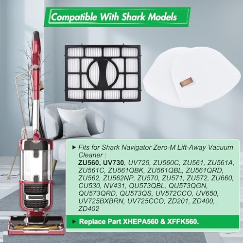 UV730 Replacement Filter for Shark ZU660, UV725, CU530 Vacuums