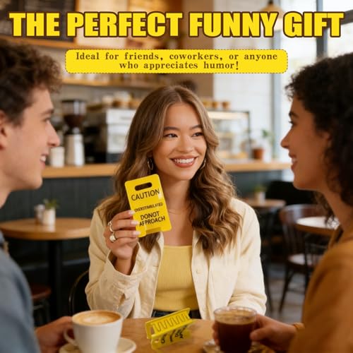 Funny Overstimulated Caution Sign Hair Claw Clip for Thick Hair