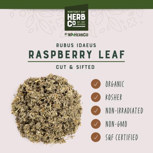 Organic Raspberry Leaf Cut & Sifted Tea - 1/4 lb, USDA Certified