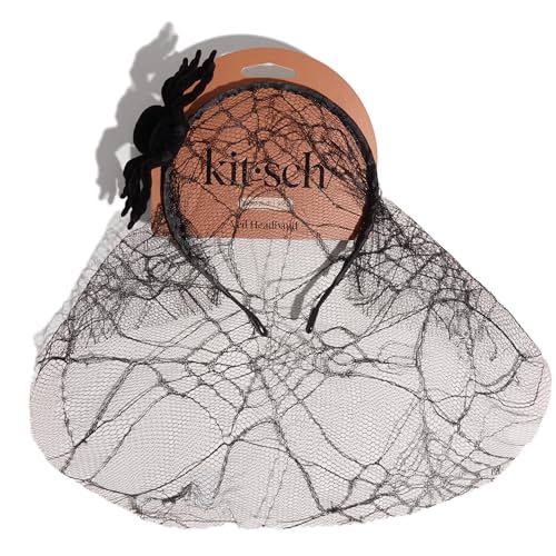 Spiderweb Veil Headband - Black Statement Hair Accessory