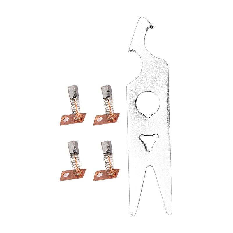 Nail Drill handpiece, 4 Pairs Carbon Brush Wrench Set Nail Drill Handpiece Accessory Replacement Part with Alloy Material for Home Nail Salon