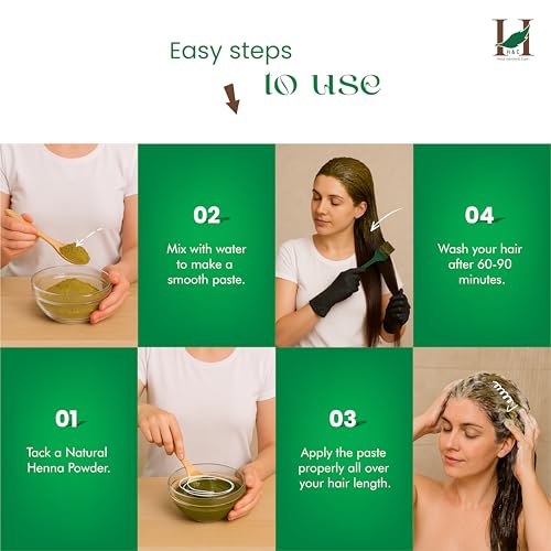H&C 100% Natural Henna Powder for Hair Coloring - 227g