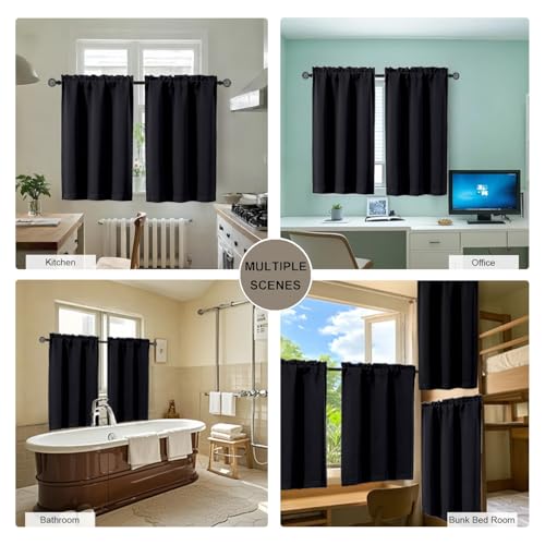Gwine Blackout Curtains 30" x 30" - Light Blocking Kitchen & Bathroom Set