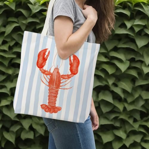 Floral Striped Canvas Tote Bag for Everyday Use