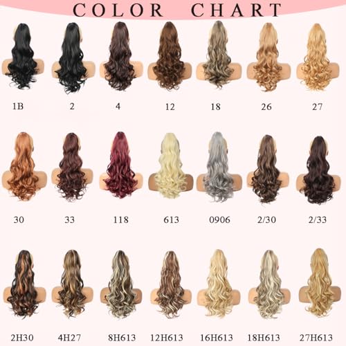 30-Inch Wavy Ponytail Extension with Claw Clip - Synthetic Hairpiece