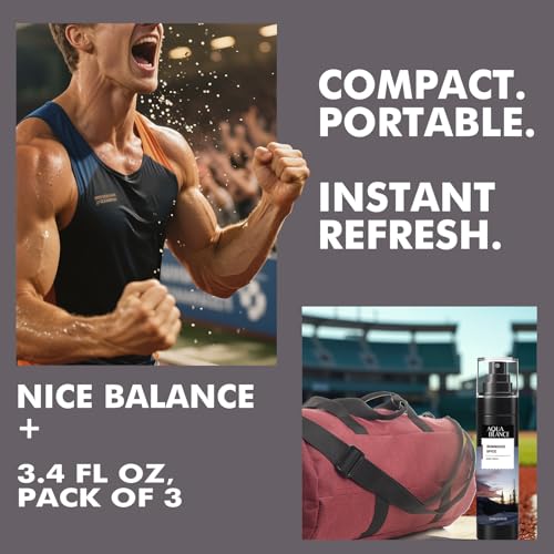 AQUA BLANCE Men's Body Spray, Long-Lasting Fragrance Set, 3 x 3.4 Fl Oz