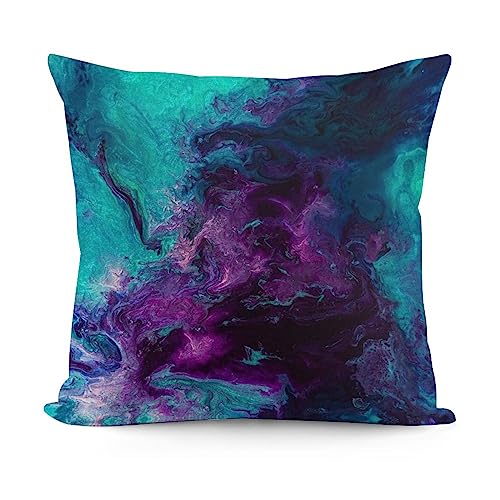 Galaxy Nebulous Velvet Throw Pillow Cover - 18" x 18" Cozy Cushion for Sofa & Bed