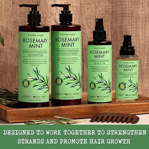 PHARM TO TABLE Rosemary & Mint Hair Conditioner for Stronger, Nourished Hair