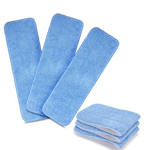 HOMEE Microfiber Mop Pads 18"x6" - 6 Pack for Multi-Surface Cleaning