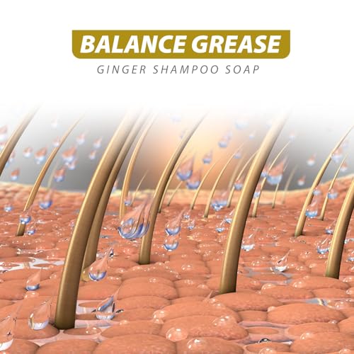 Starhig Ginger Hair Regrowth Shampoo Bar - Natural 3 Pcs for All Hair Types