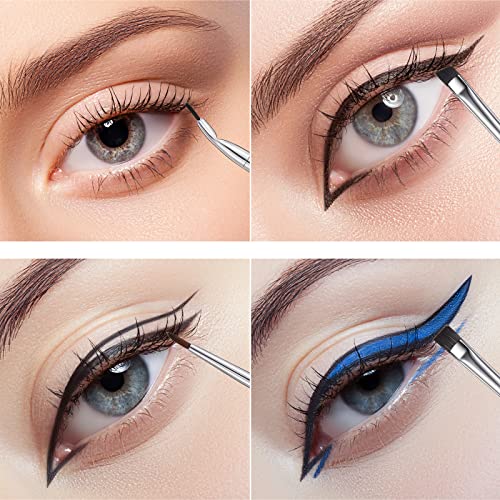 Gandeer 12-Piece Eyeliner Brush Set for Precise Eye Makeup - Multi-Shape