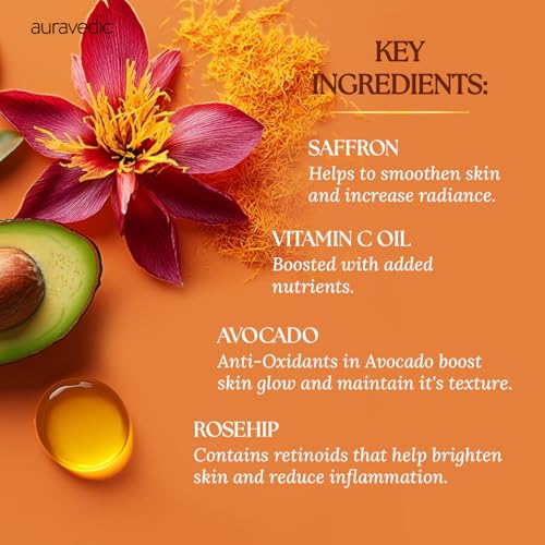 Auravedic Vitamin C & Kumkumadi Face Oil Combo - Radiant Skin Care Set