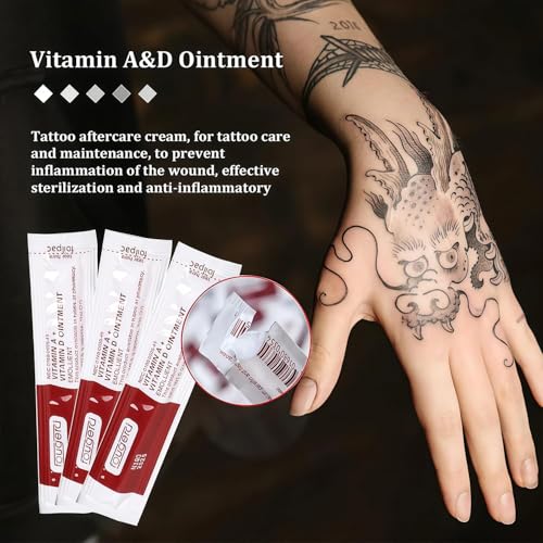 Lyuxzad Microblading Aftercare Cream - Vitamin A&D Tattoo Repair Gel 100 Pack