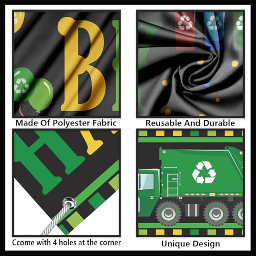 Garbage Truck Birthday Banner - Kids Party Decoration 118x25in