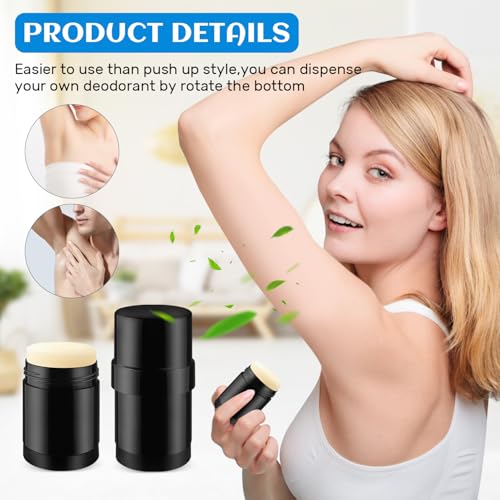 Wresty 30g Empty Deodorant Containers - 10 Pack Refillable Twist-Up Tubes