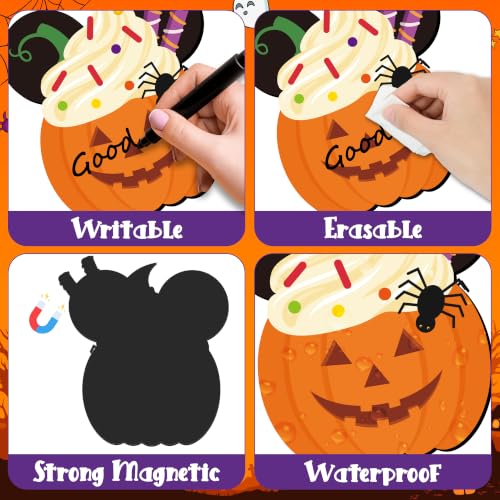 24 Halloween Ice Cream Mouse Magnets - Waterproof, Writable & Strong
