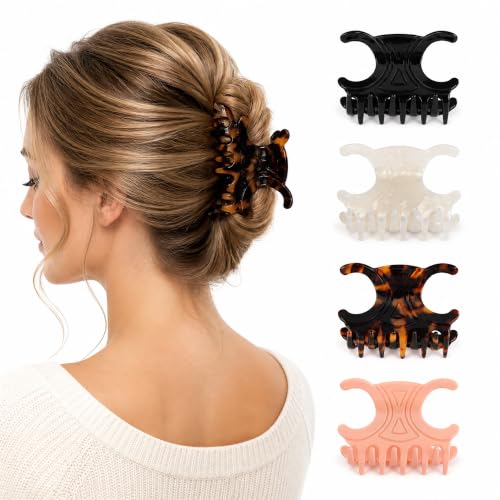 Astrumify Medium Butterfly Claw Clips - 4 Pack Acetate Hair Clips
