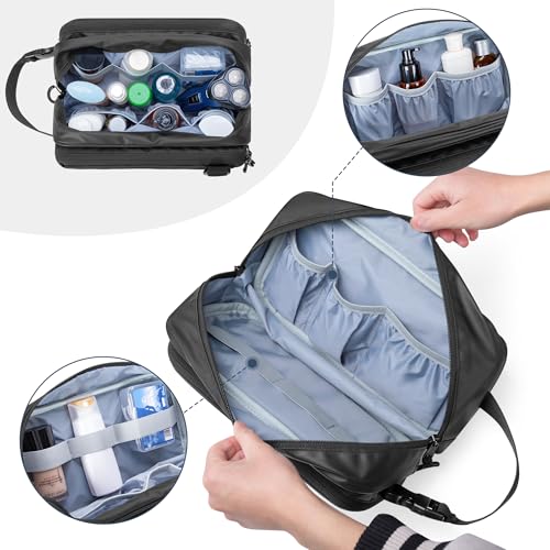 Prokva Large Tactical Toiletry Bag for Men, Waterproof Travel Dopp Kit