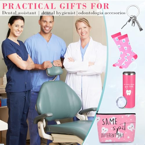 Pink Dental Hygienist Gift Set - 20 oz Stainless Steel Tumbler & More