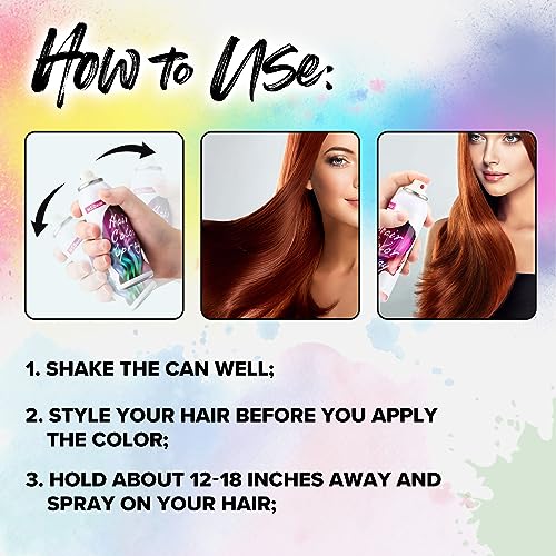Temporary Hair Color Spray Green 3.38 oz for Kids, Women & Men – ROHVEMJ