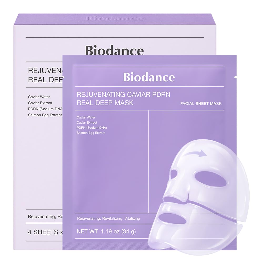 Bio-Collagen Deep Hydrating Hydrogel Face Mask - Pore Minimizing & Plumping | 1.19oz (34g) x 4 Pack