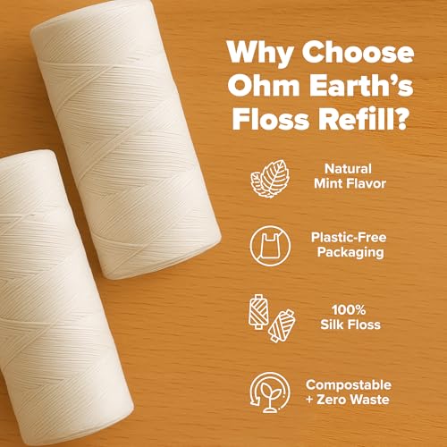 Ohm Earth Natural Silk Dental Floss Refill - 2 Pack, 110 Yards Total