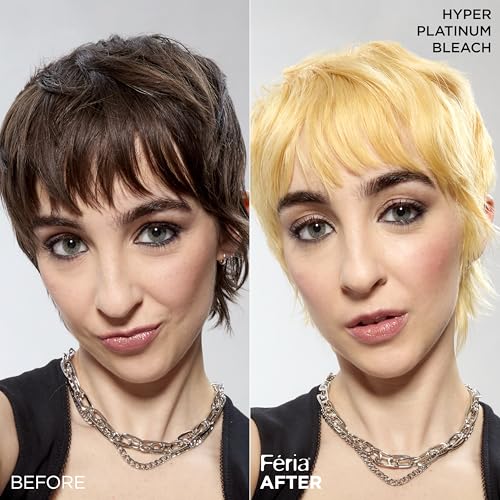 L'Oreal Paris Feria Hyper Platinum Hair Bleach Kit with Anti-Brass Conditioner