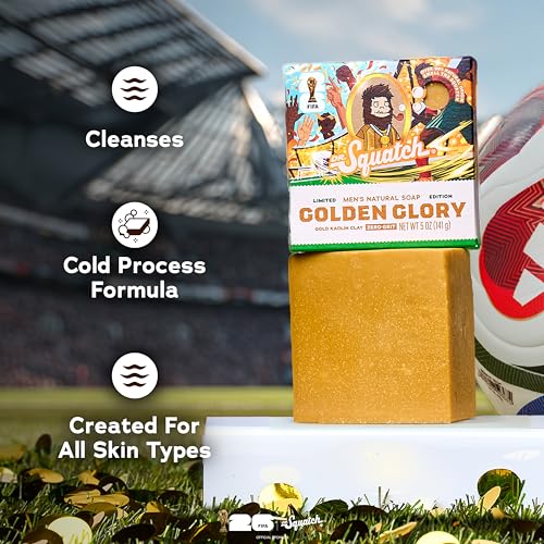 Dr. Squatch FIFA World Cup 2026 Bar Soap Set - Golden Glory (5 oz, 3-Pack)
