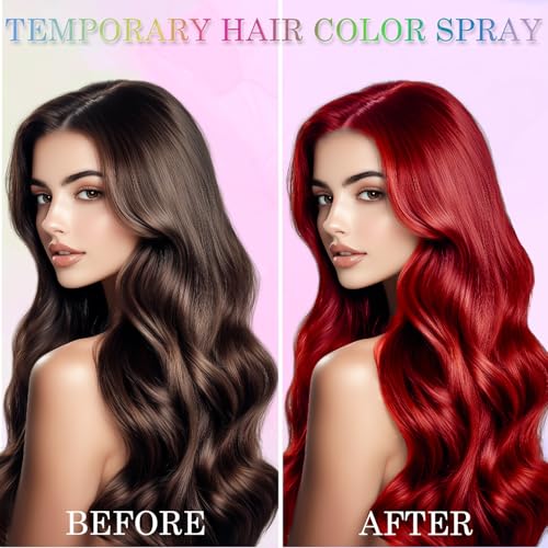 Red Temporary Hair Color Spray for Kids and Adults - Washable Dye