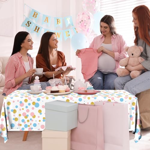 Gender Reveal Tablecloths - 3 Disposable Covers for Baby Showers