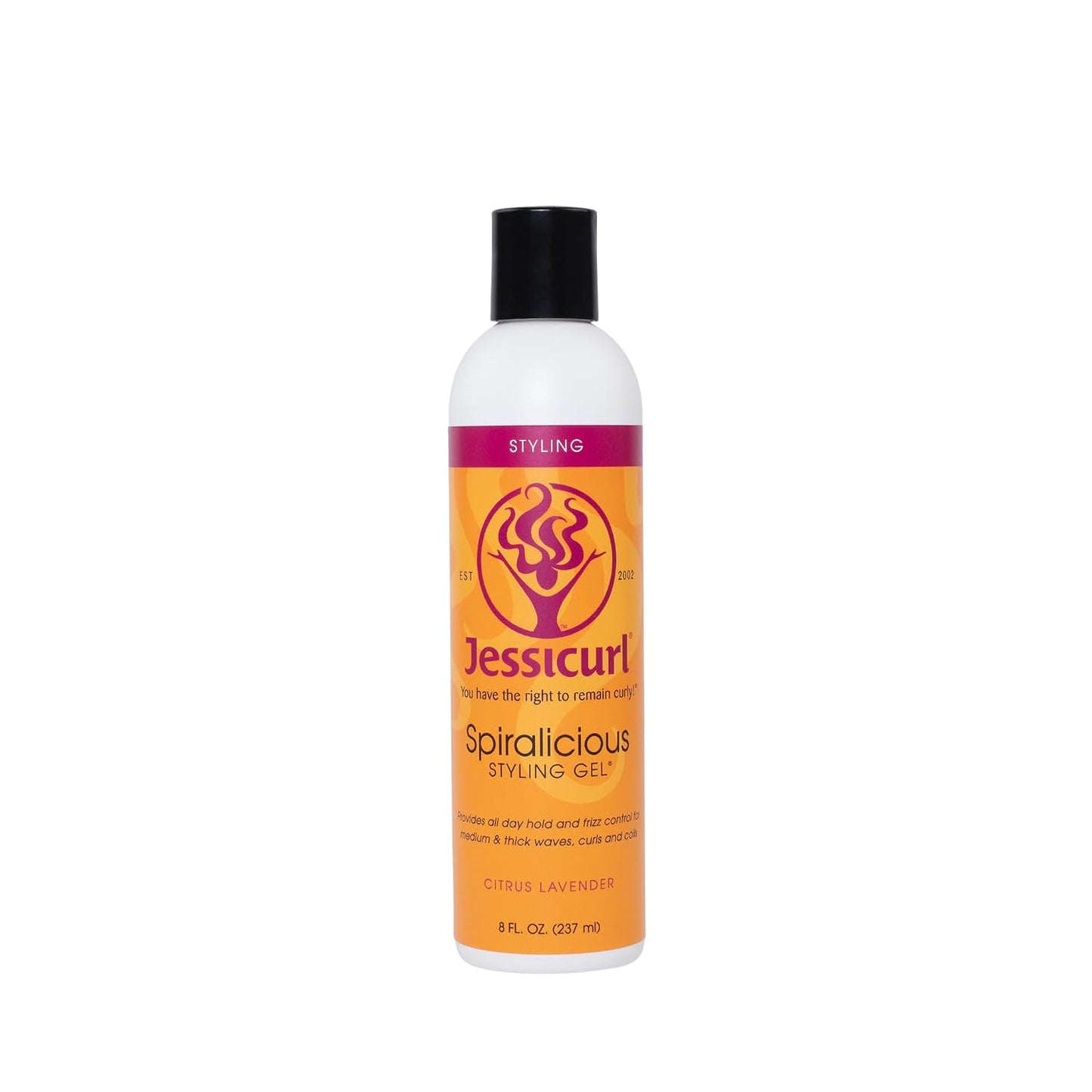 Jessicurl Spiralicious Gel - Citrus Lavender Curl Defining Gel for Frizz Control | 32 Fl Oz, All Hair Types