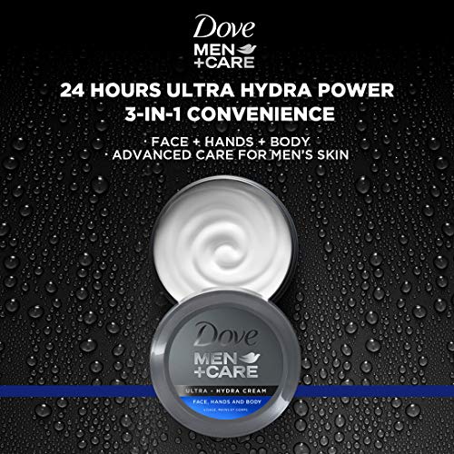 Dove Men+Care Ultra Hydra Face, Hand & Body Cream - 5.07 Oz (Pack of 2)