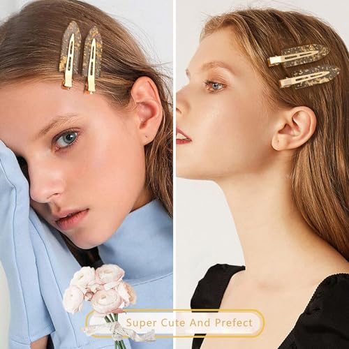 Gold Glitter No Bend Hair Clips - 18 Piece Set for Bridal Party Gifts