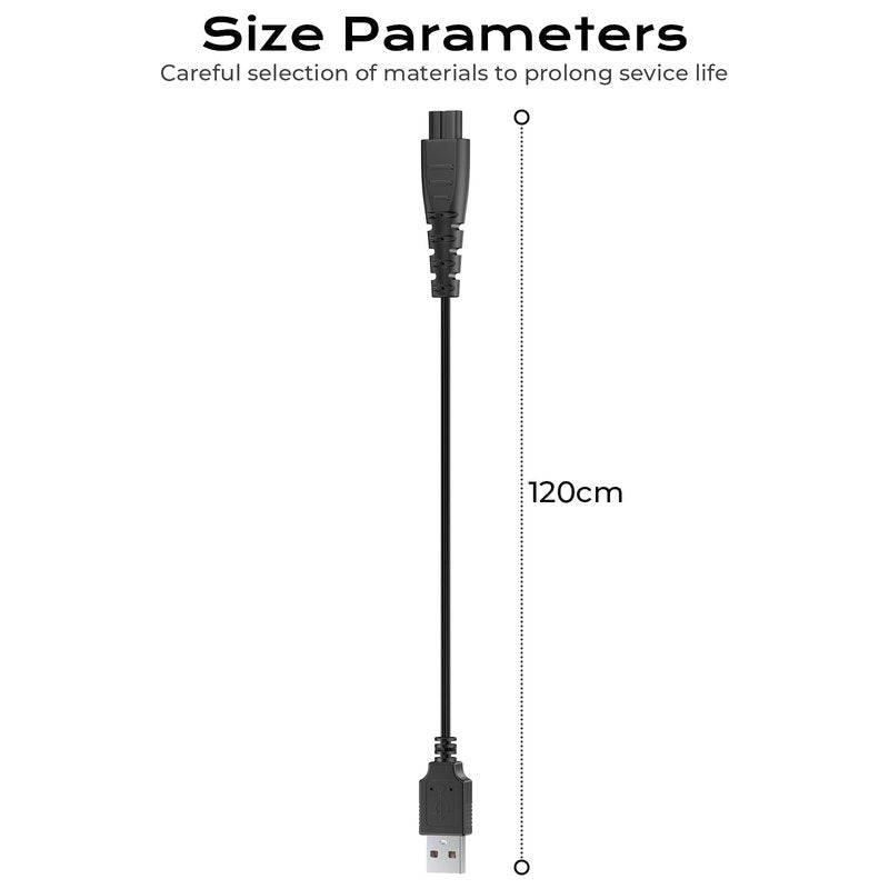 Vancle USB Charger for Remington Shaver PG6255 PR1362 PG6171 PF7600 PR1340 PG6250 PR1385, 5V Trimmer Charging Cord for Remington Razor 1.2m