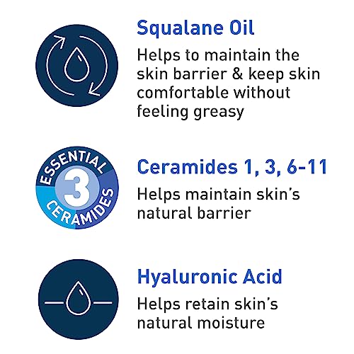 CeraVe Hydrating Foaming Oil Cleanser with Hyaluronic Acid, 8oz - Gentle Makeup Remover for Dry Skin