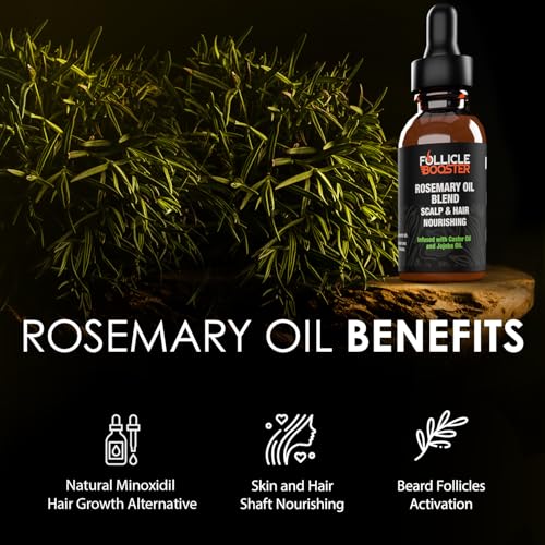 Rosemary Oil Blend for Hair Growth - 2 Fl Oz (Pack of 3) | Nourishing Castor & Jojoba Oils