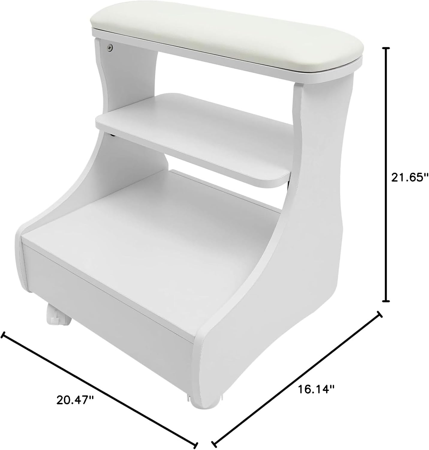 Pedicure Foot Rest Trolley - Rolling Foot Bath Stool with Wheels | 44.09 lbs Capacity