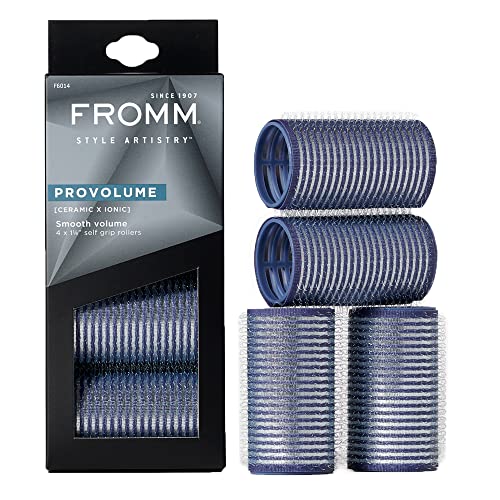 Fromm ProVolume 1.25" Ceramic Hair Rollers - Salon Quality Curlers for Volume & Waves