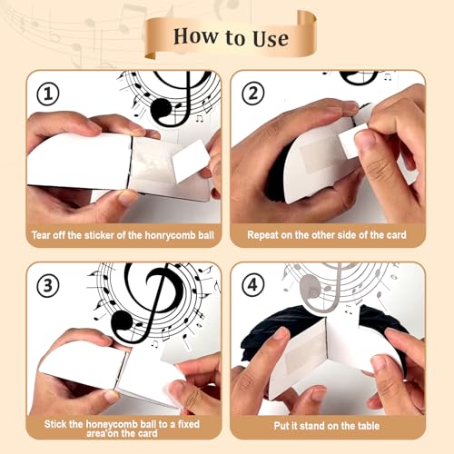 Music Notes Honeycomb Centerpieces | 12 Pack Party Decorations