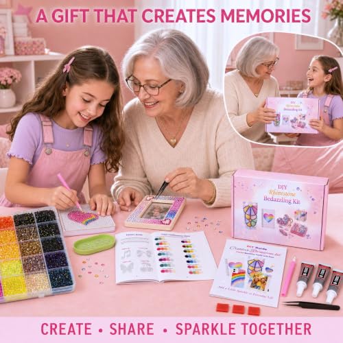 Breecasa Bedazzling Kit for Beginners with 40 Colors of 3mm Rhinestones