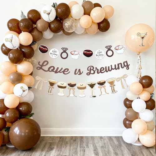 Love is Brewing Coffee Themed Bridal Shower Decorations Set