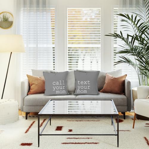 Reversible Linen Throw Pillow Cover 18x18 for Home Decor