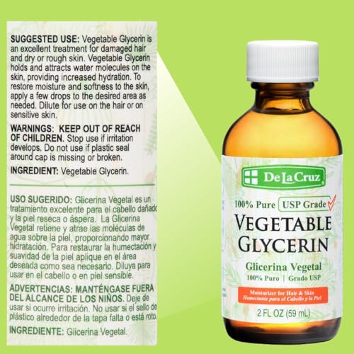 De La Cruz Pure Vegetable Glycerin Moisturizer 2 fl oz (3 Pack)
