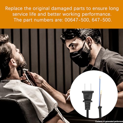 Replacement Power Cord for Wahl Hair Clippers & Trimmers 00647-500