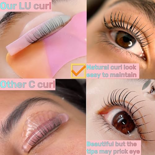 Neon Gradient Eyelash Perm Pads - 16 Silicone Lash Lift Rods
