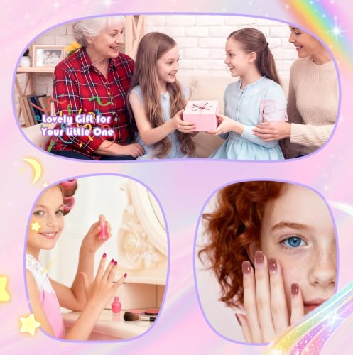 Krofaue Kids Press-On Nails - 240 Pcs Short Clear Fake Nails